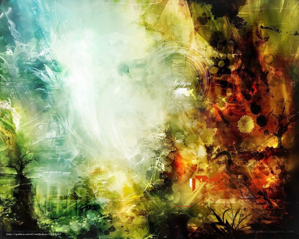 abstract digital art with light and color