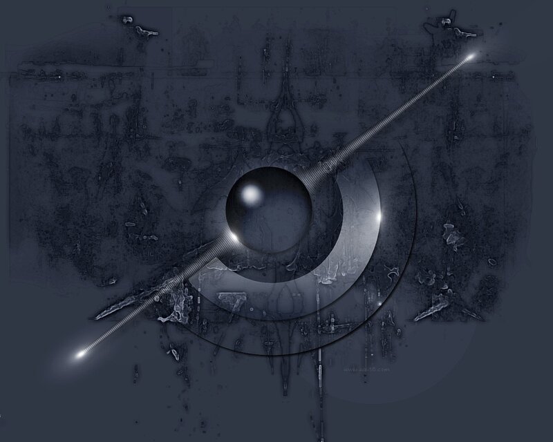 abstract digital art with light beams