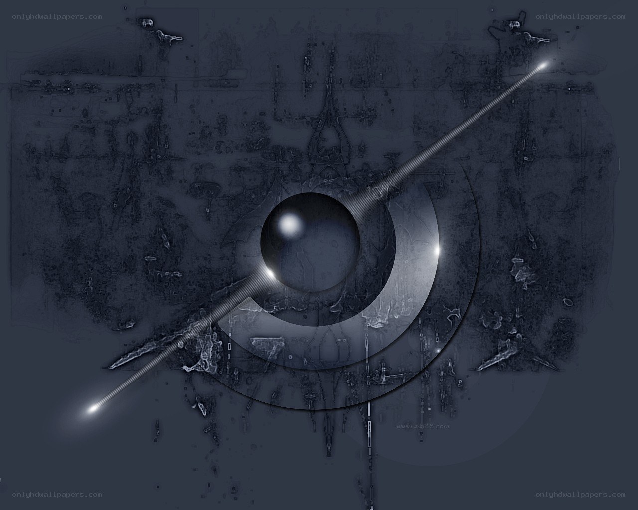 abstract digital art with light beams