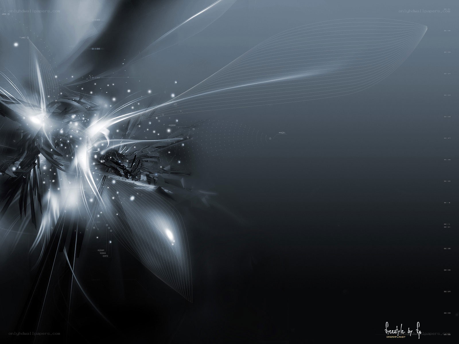 abstract digital art with light effects