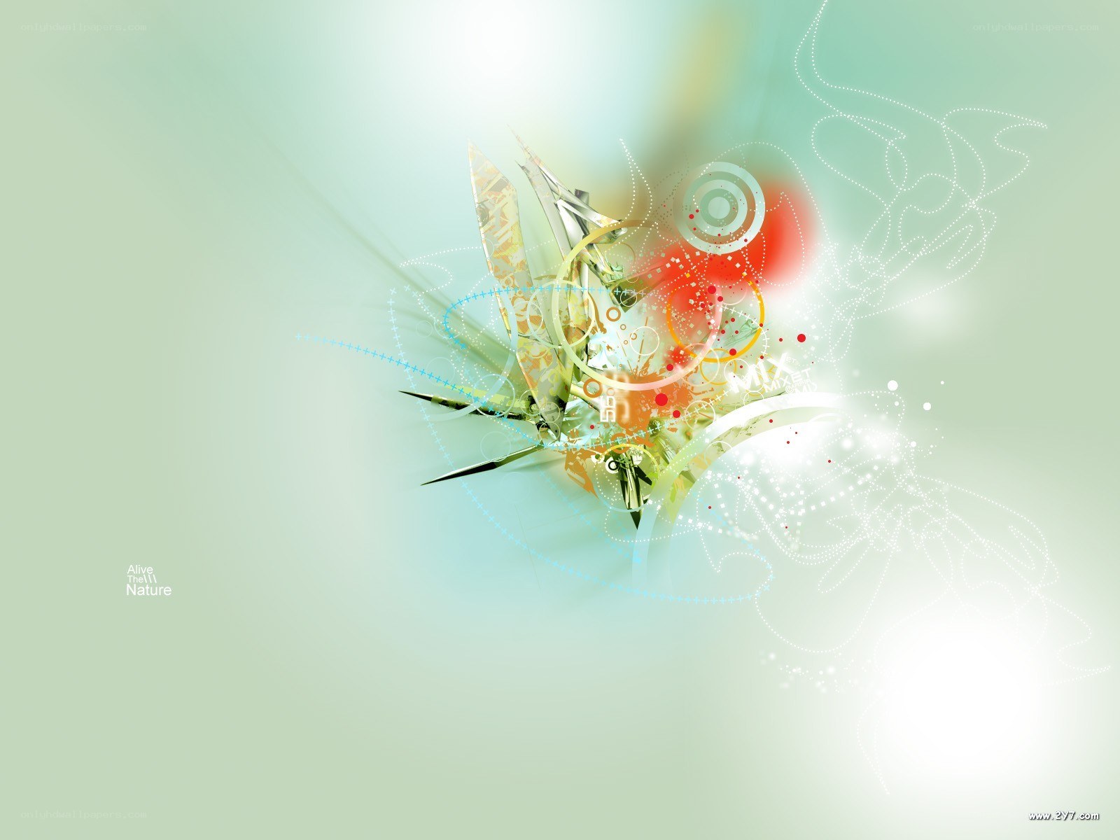 abstract digital art with light effects