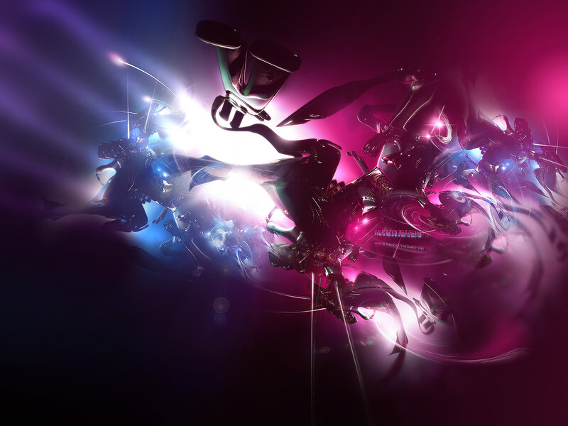 Abstract digital art with light effects