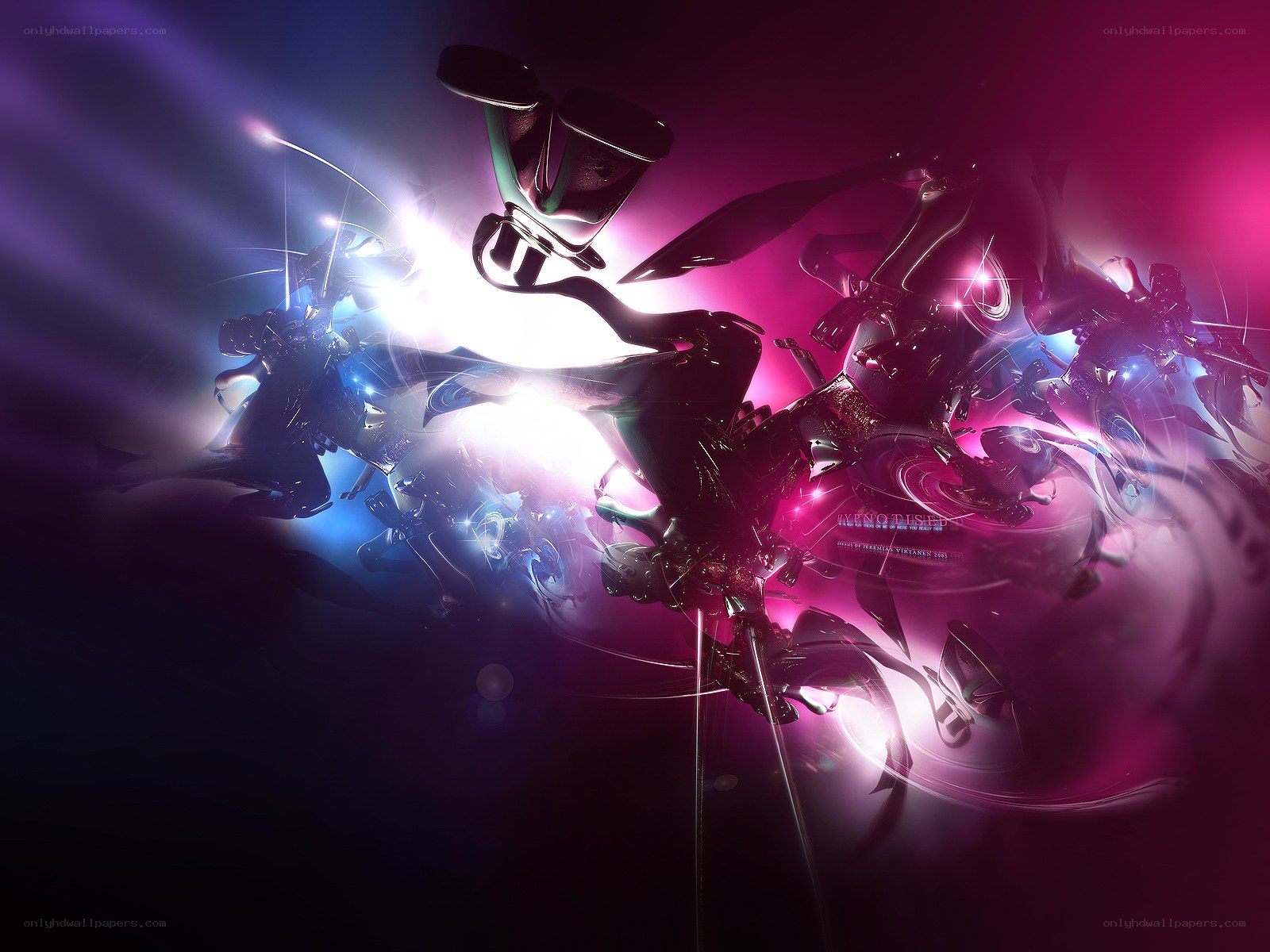 Abstract digital art with light effects