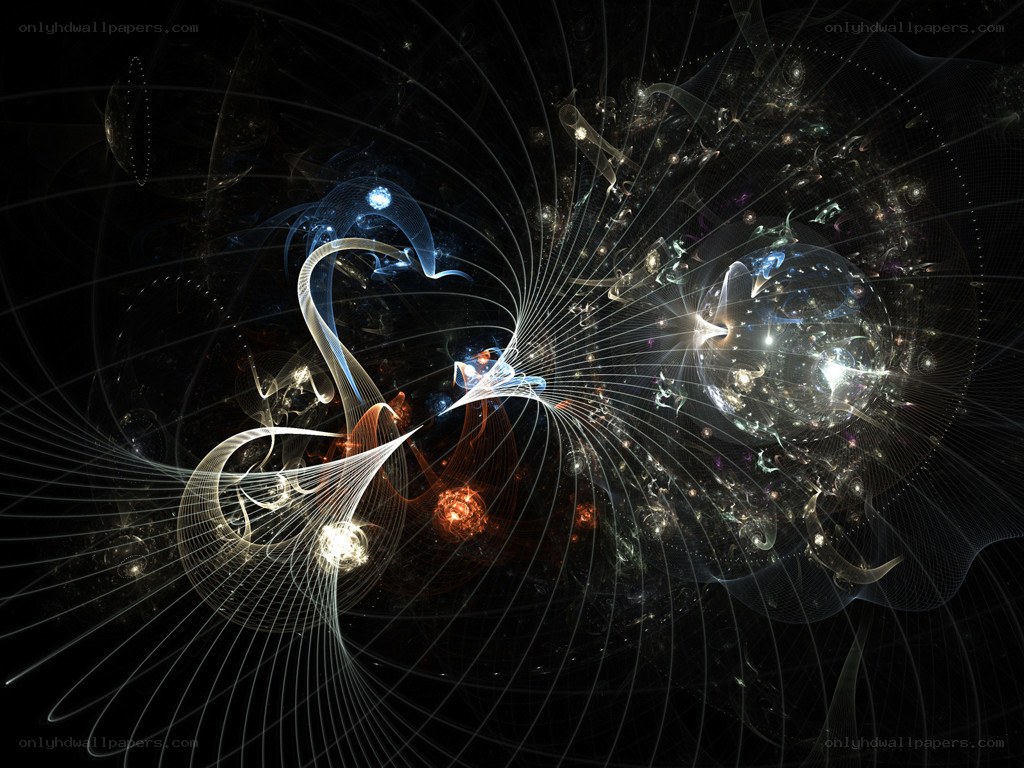 Abstract digital art with light patterns