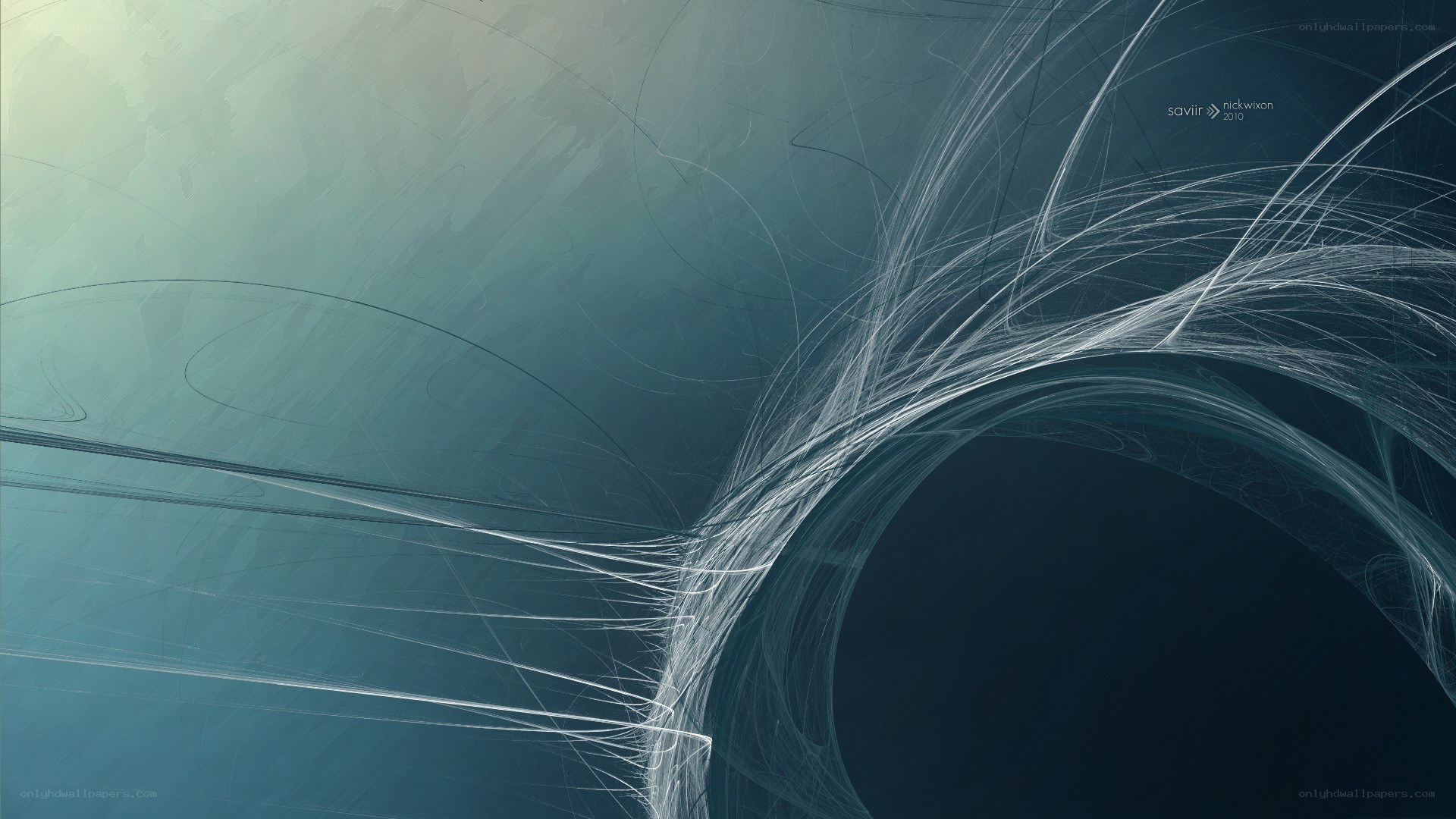 Abstract digital art with light streaks