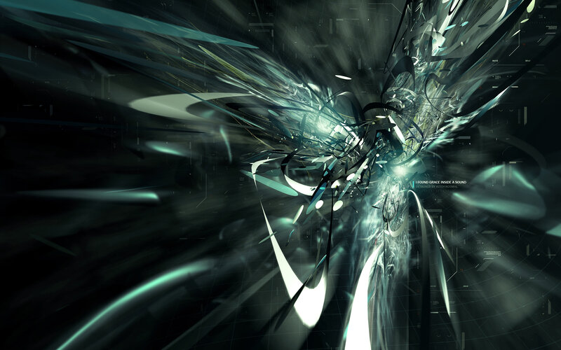 abstract digital art with light streaks