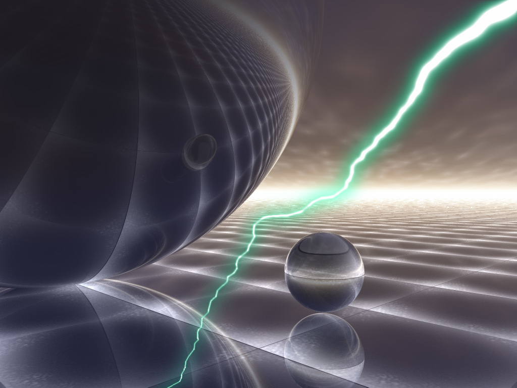 Abstract digital art with lightning