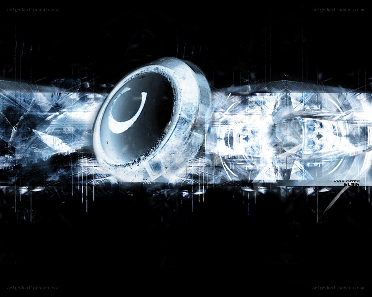 abstract digital art with logo