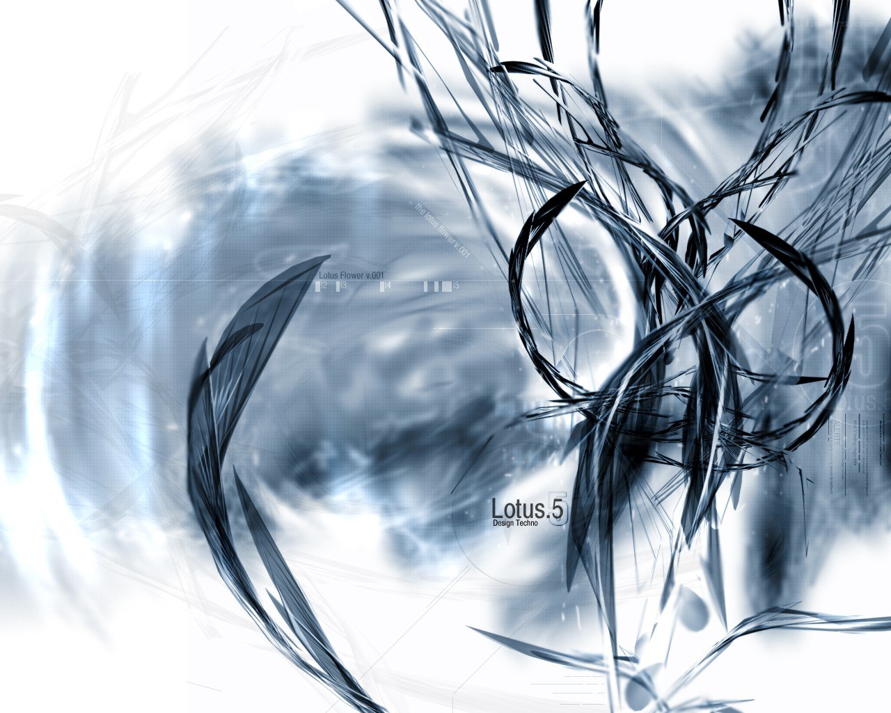 Abstract digital art with Lotus branding