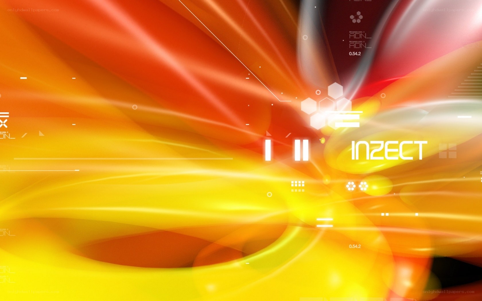 Abstract digital art with music player