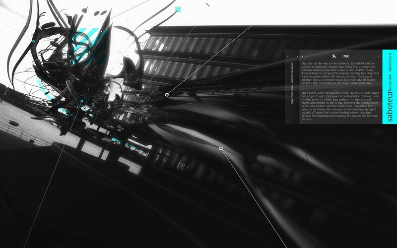 Abstract digital art with narrative text