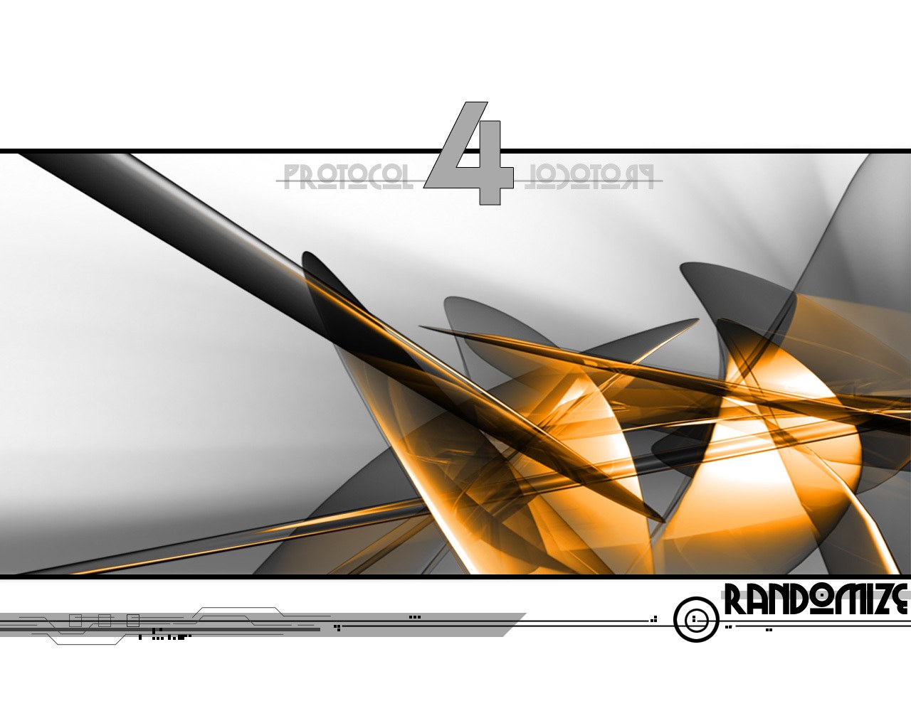 Abstract digital art with number four
