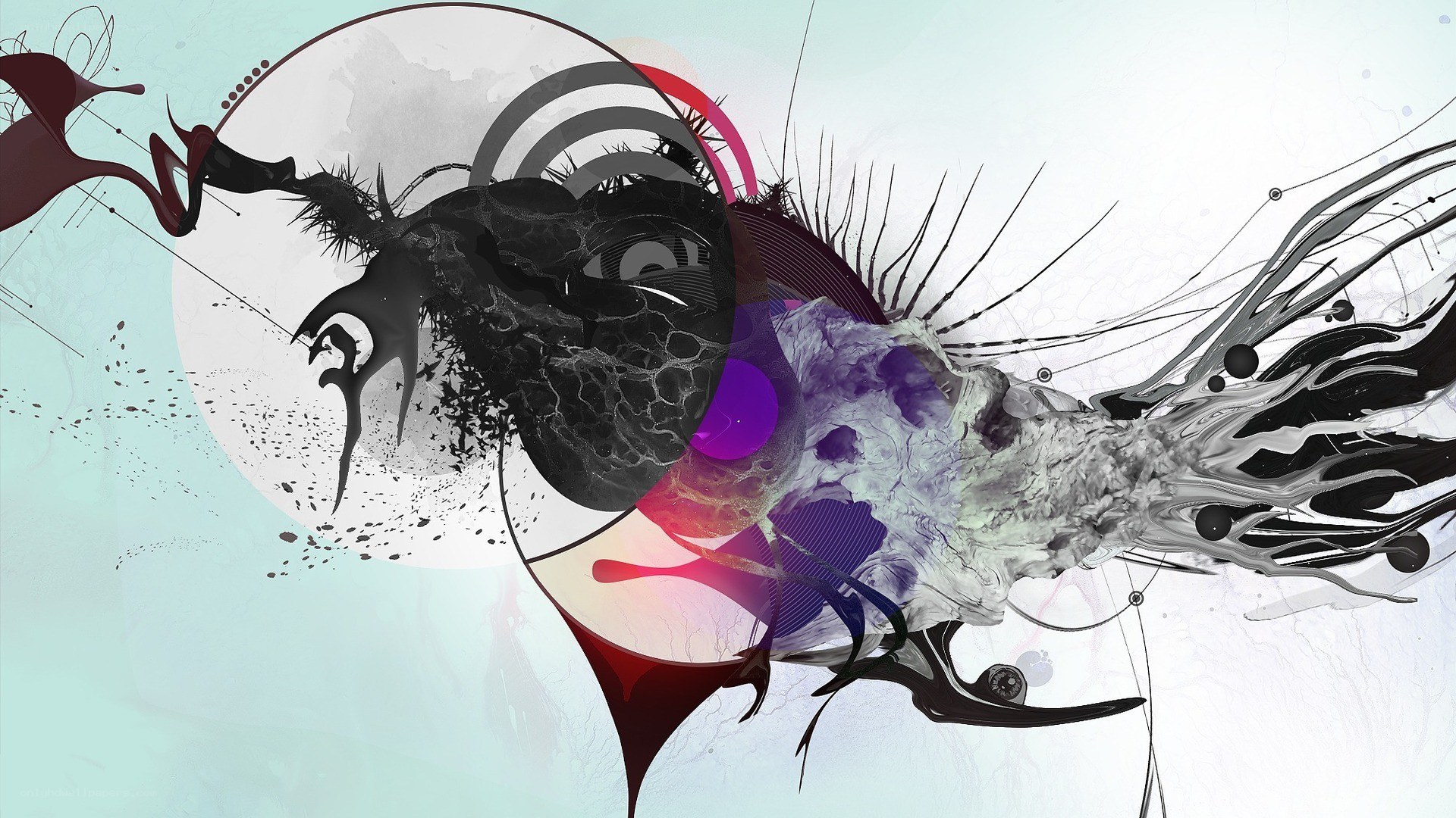 abstract digital art with organic forms