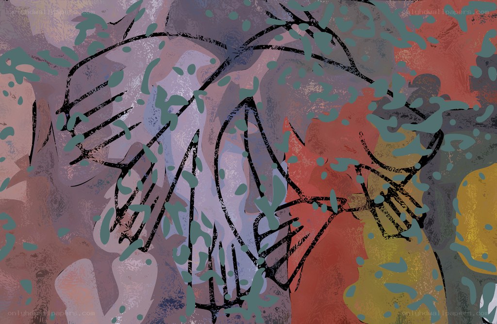 abstract digital art with organic shapes