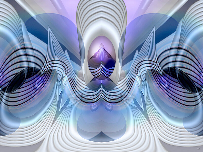 Abstract digital art with purple and blue swirls