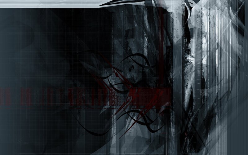 abstract digital art with red accents