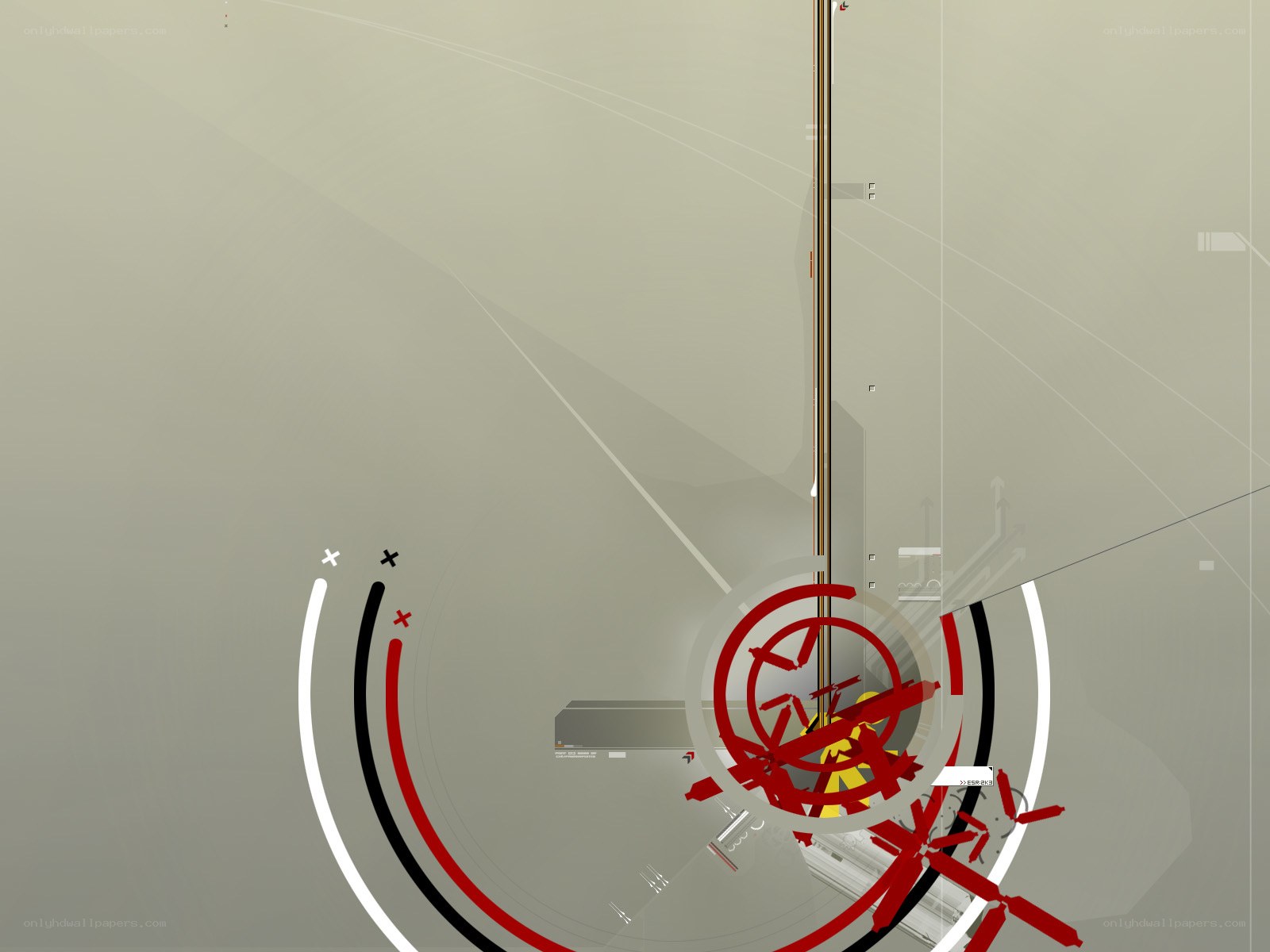abstract digital art with red and black elements