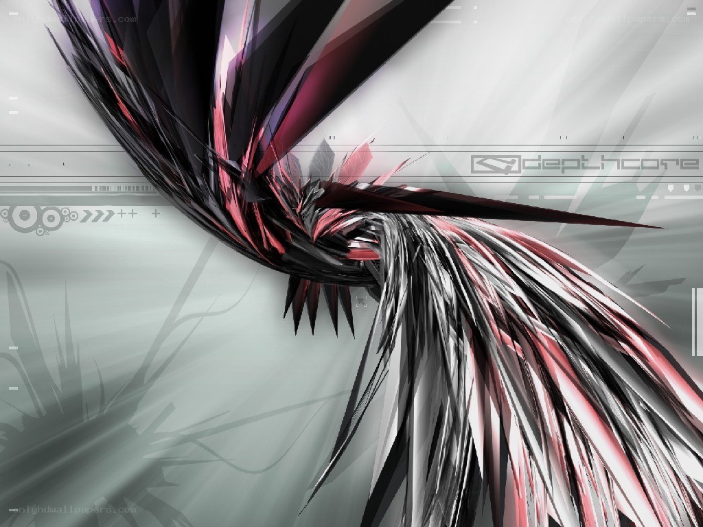abstract digital art with red and black elements