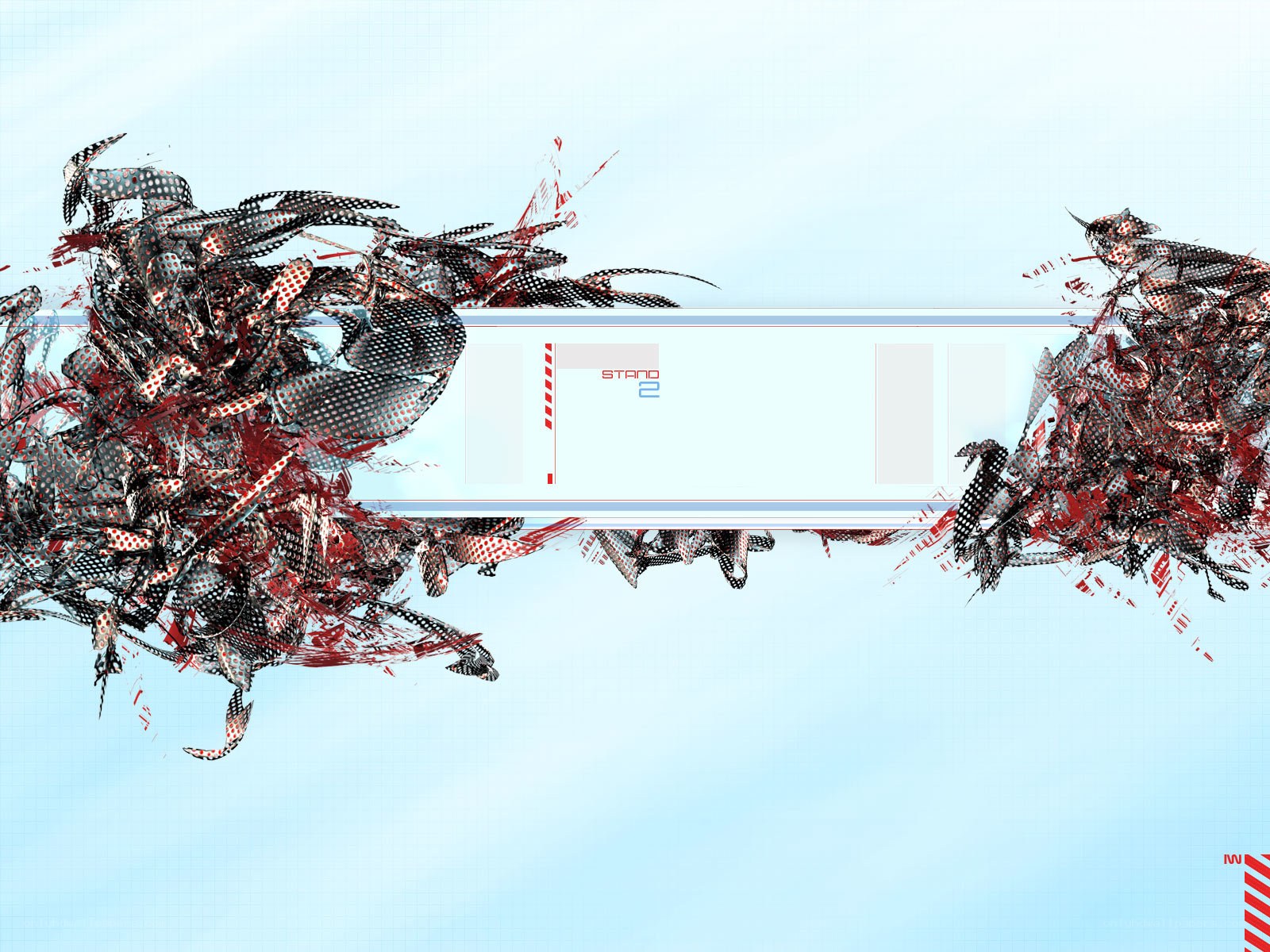 abstract digital art with red and black patterns