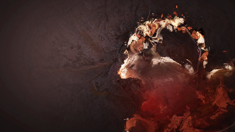 abstract digital art with red and white elements
