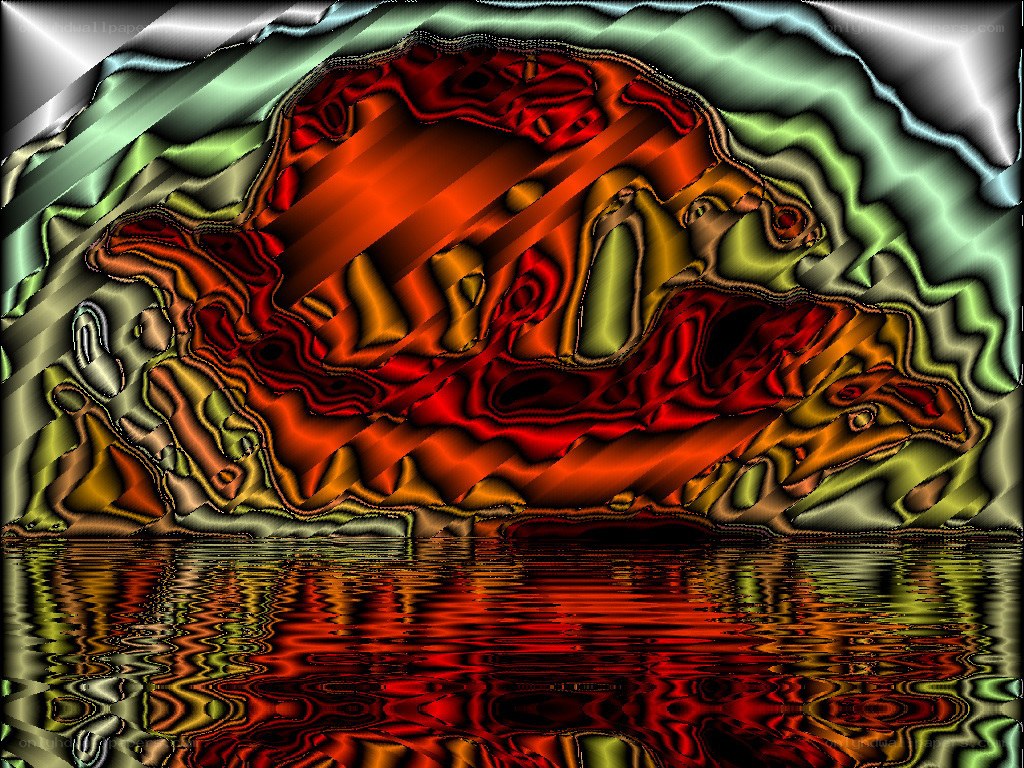 Abstract digital art with reflection