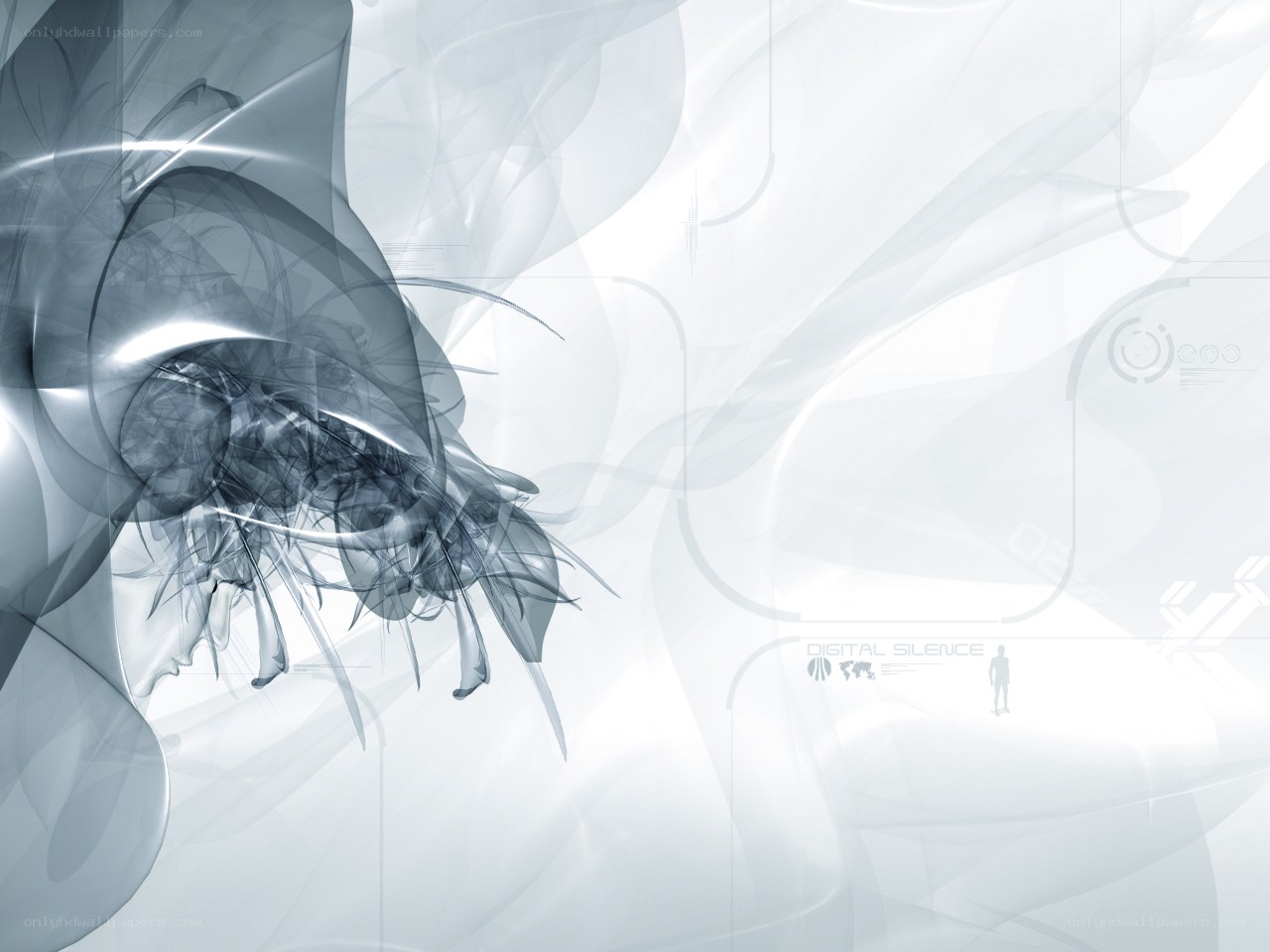 abstract digital art with silhouettes