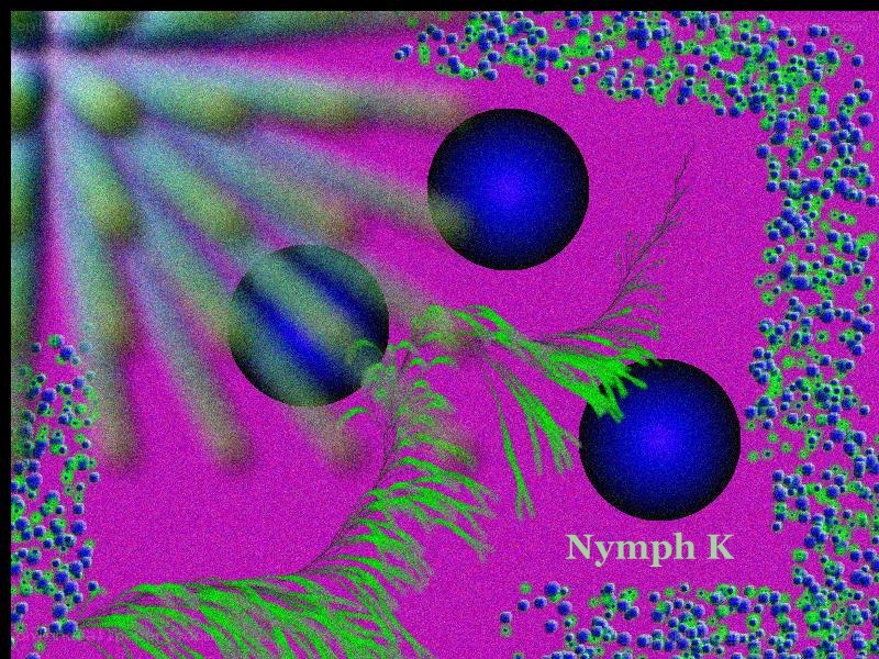 Abstract digital art with spheres