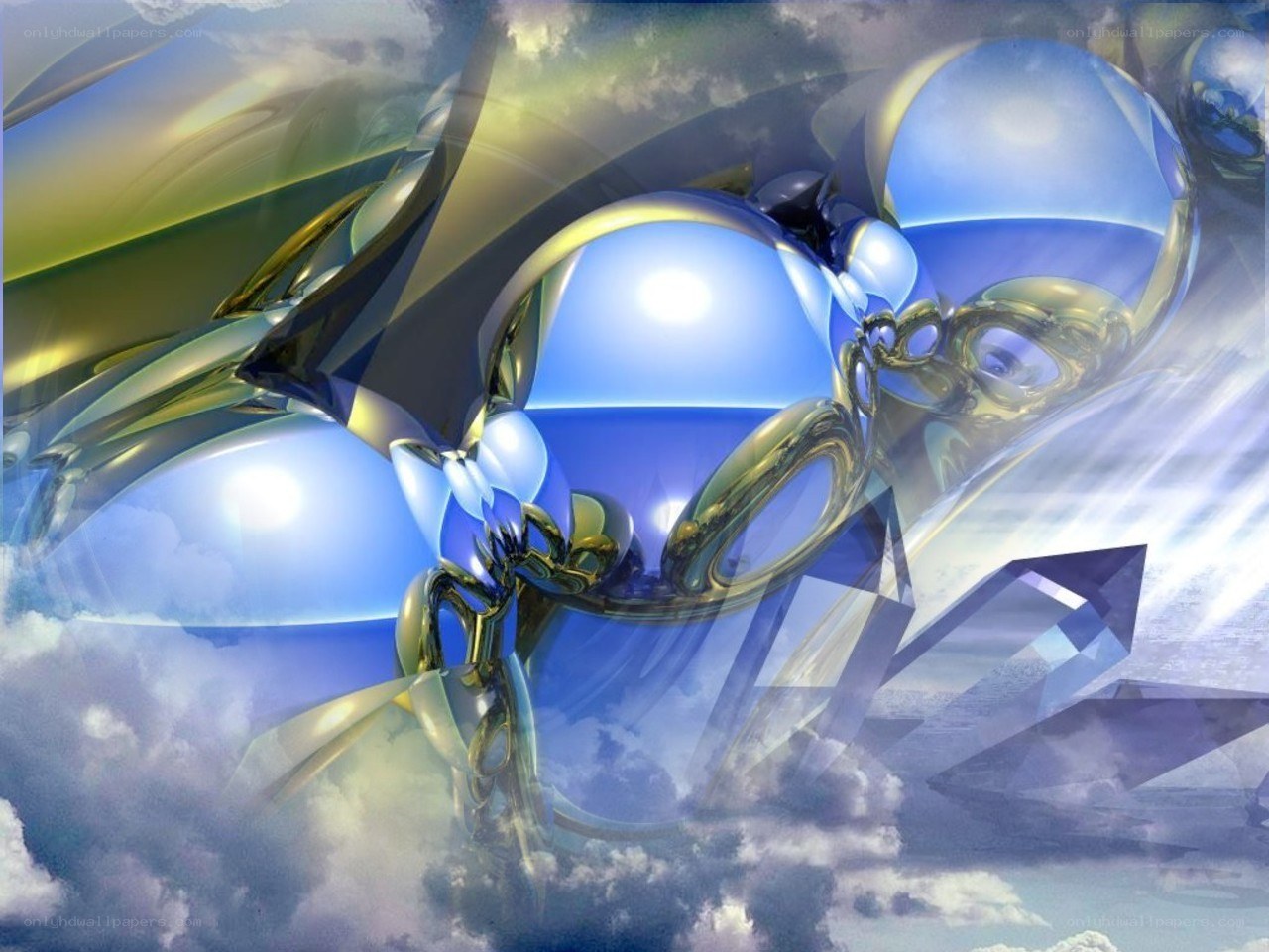 abstract digital art with spheres