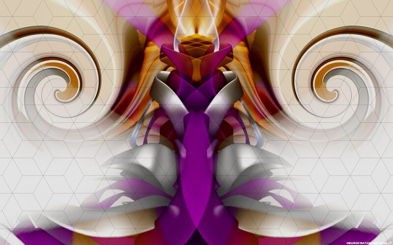 Abstract digital art with spirals