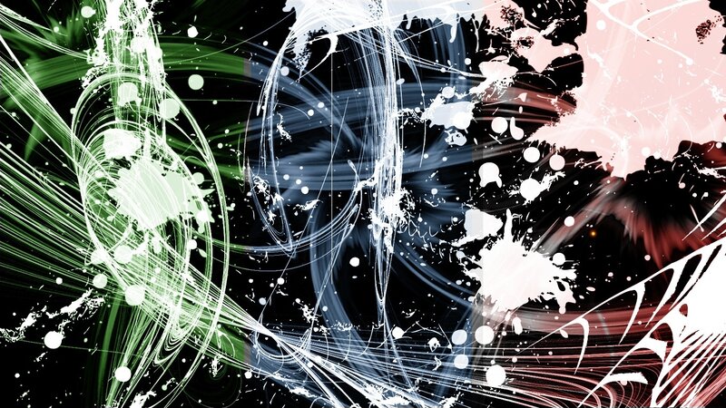 abstract digital art with splashes