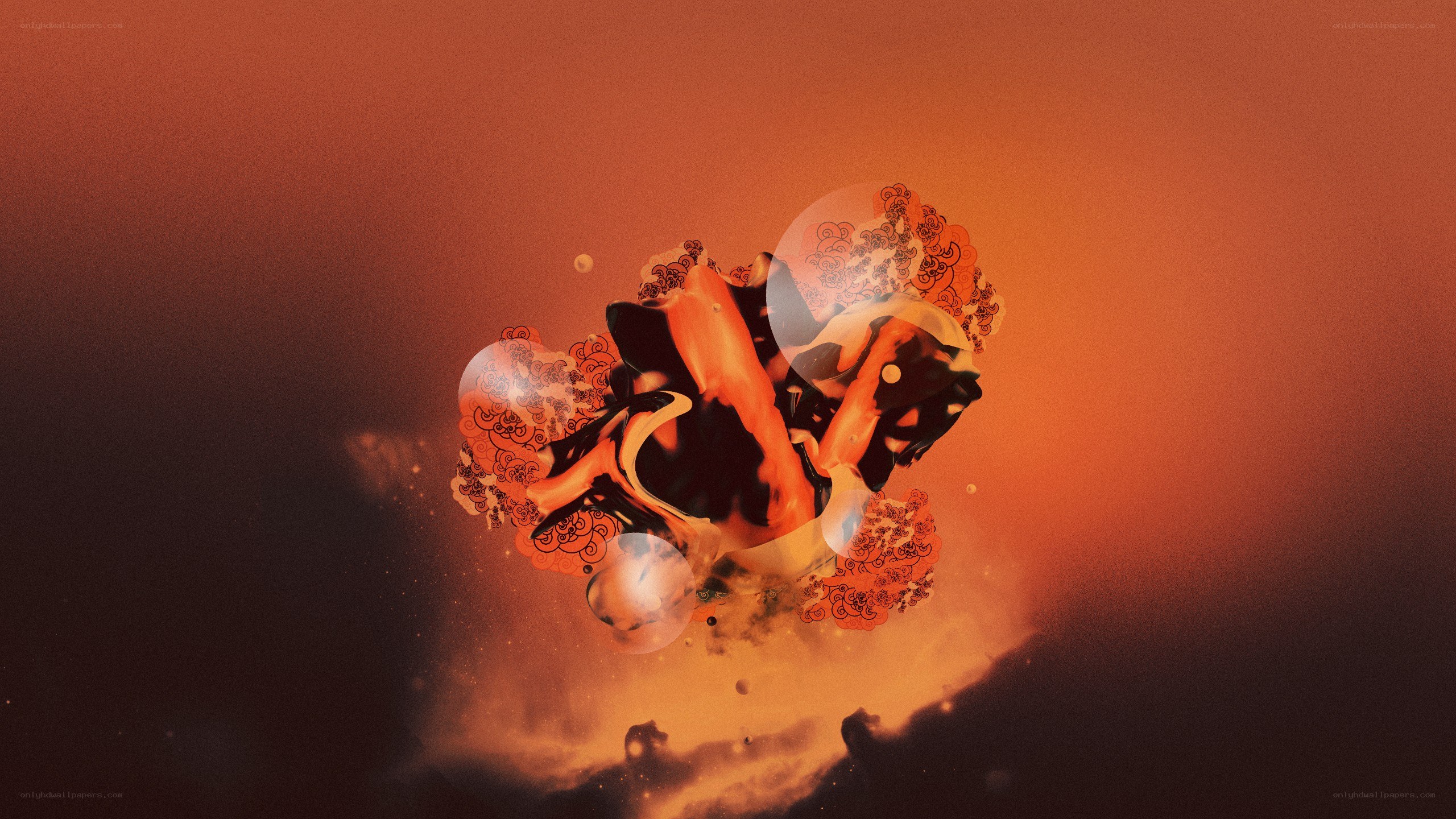 abstract digital art with swirling patterns
