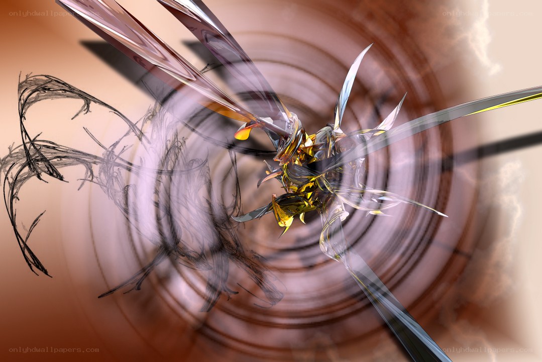 Abstract digital art with swirling patterns