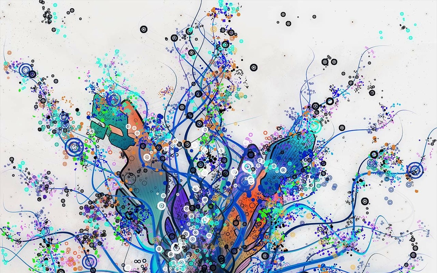 abstract digital art with swirls