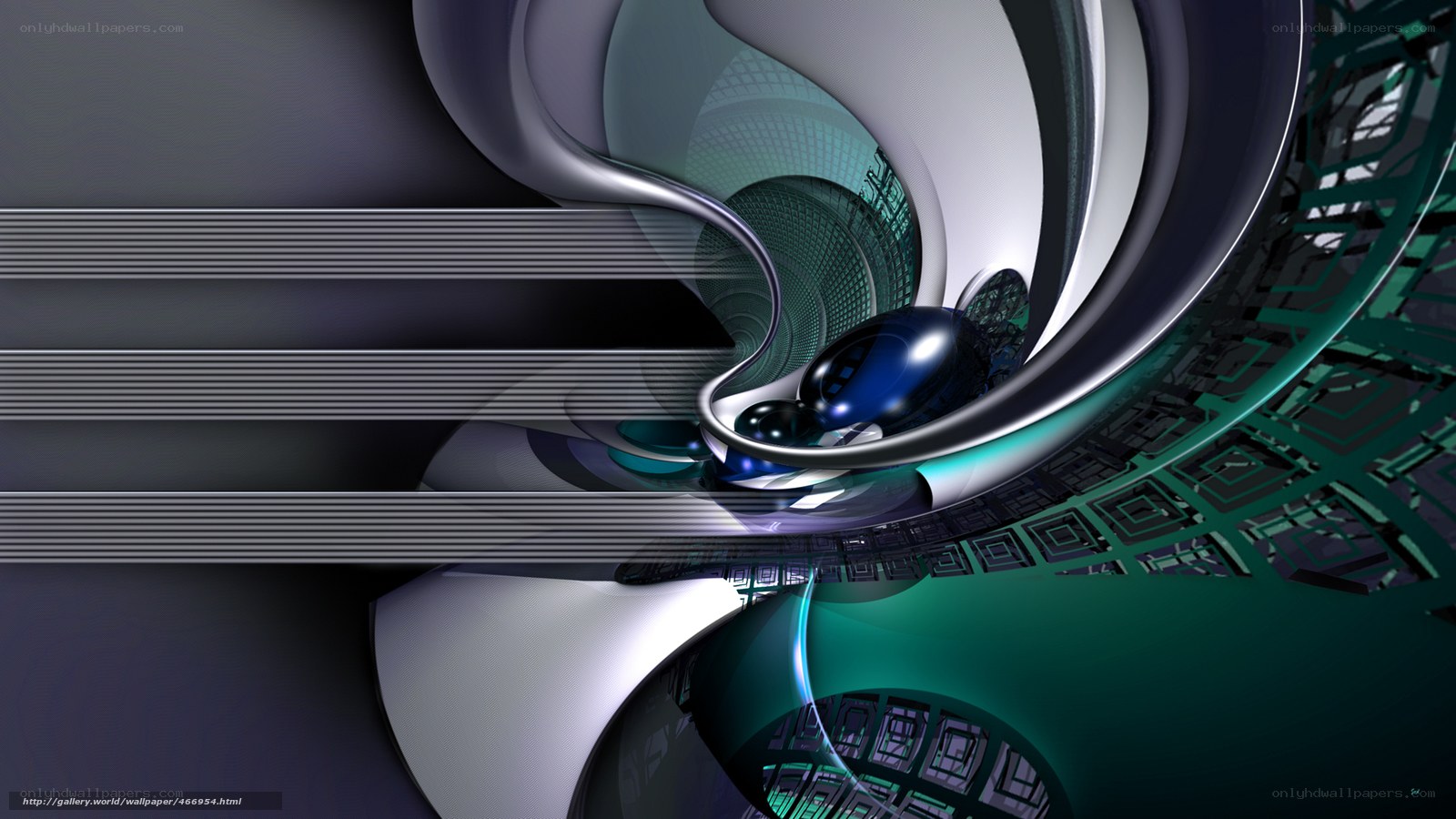 Abstract digital art with swirls