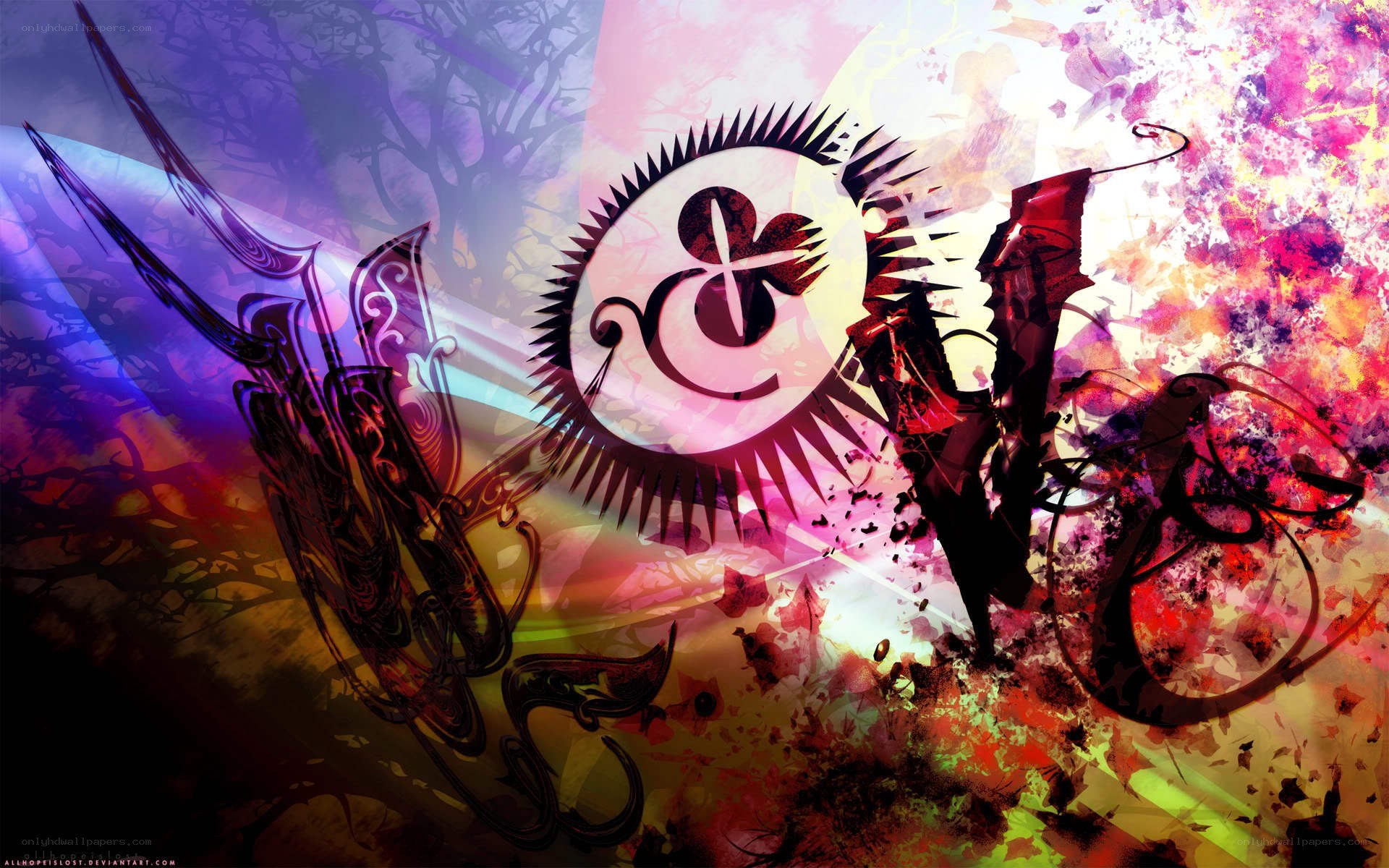 abstract digital art with symbol