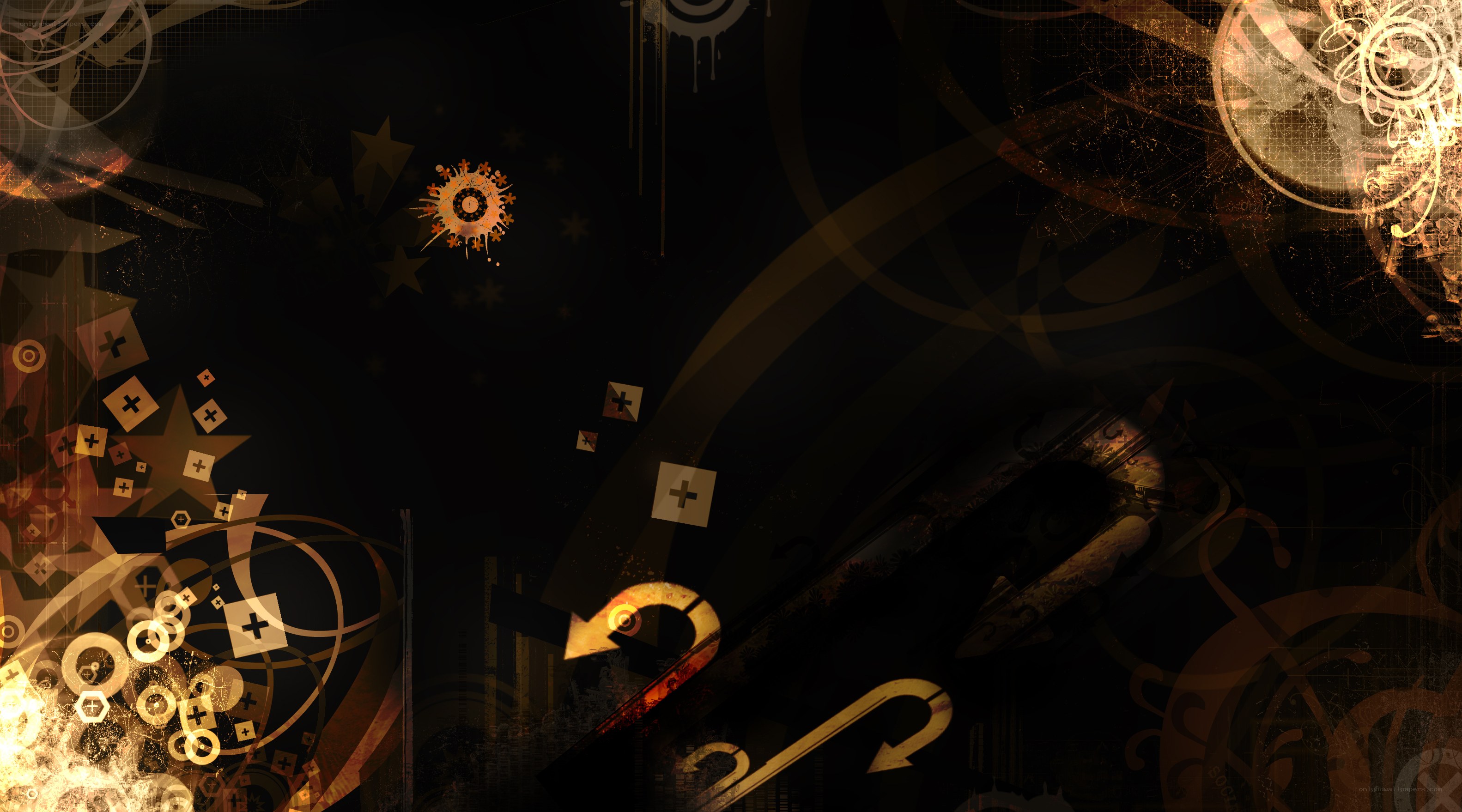 abstract digital art with symbols