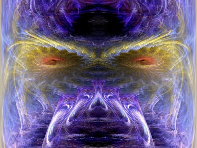 abstract digital art with symmetrical face