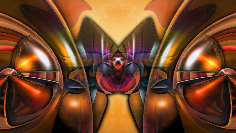 Abstract digital art with symmetrical patterns