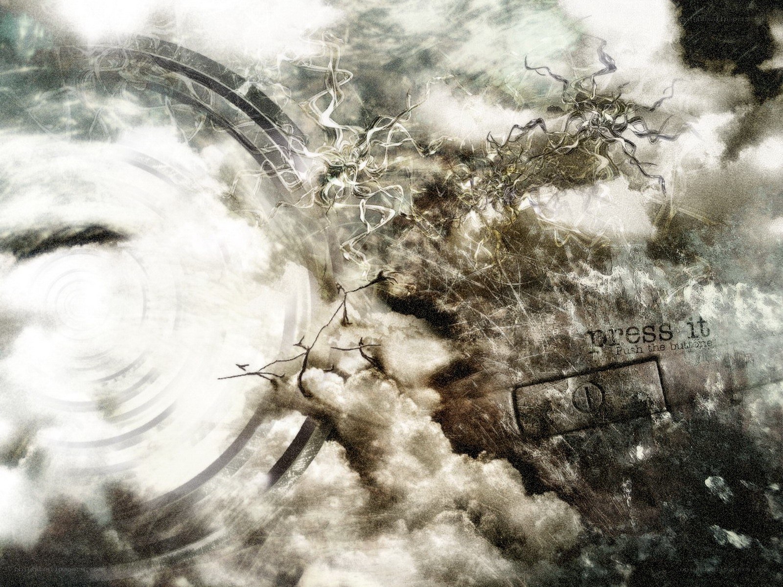 abstract digital art with text