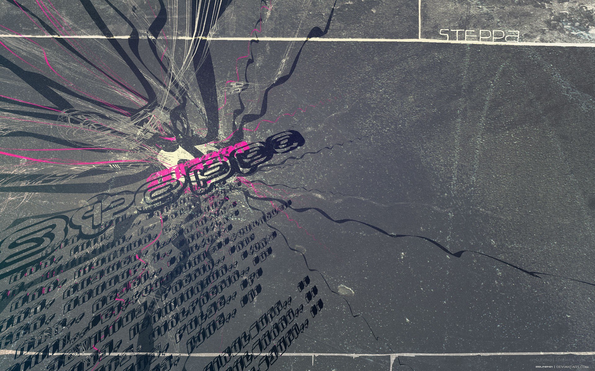 abstract digital art with text