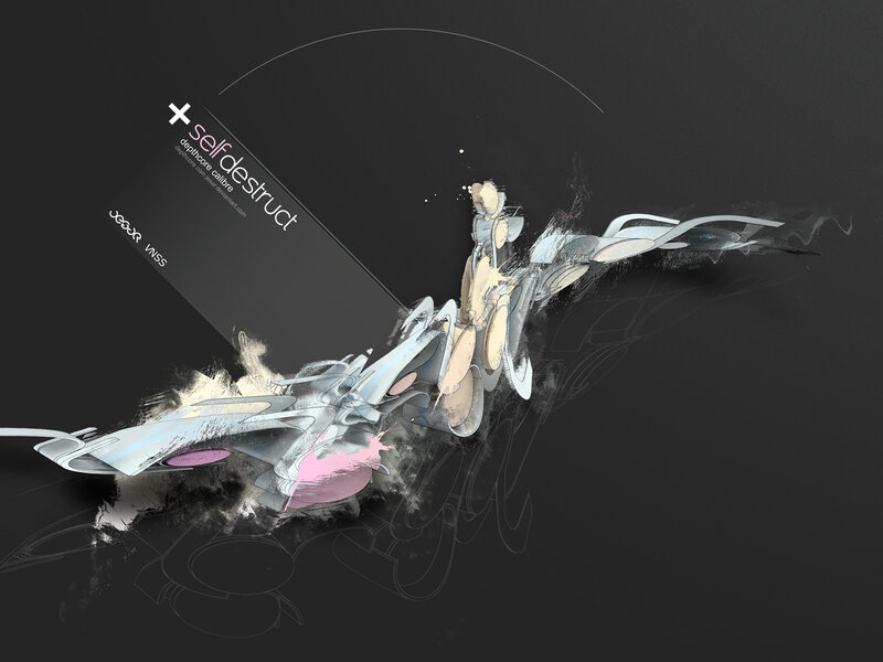 abstract digital art with text