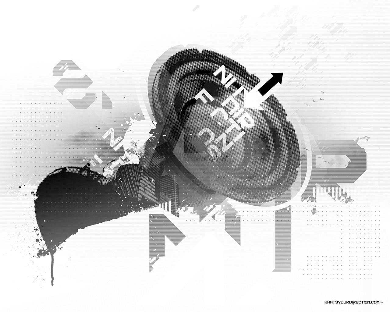 abstract digital art with text