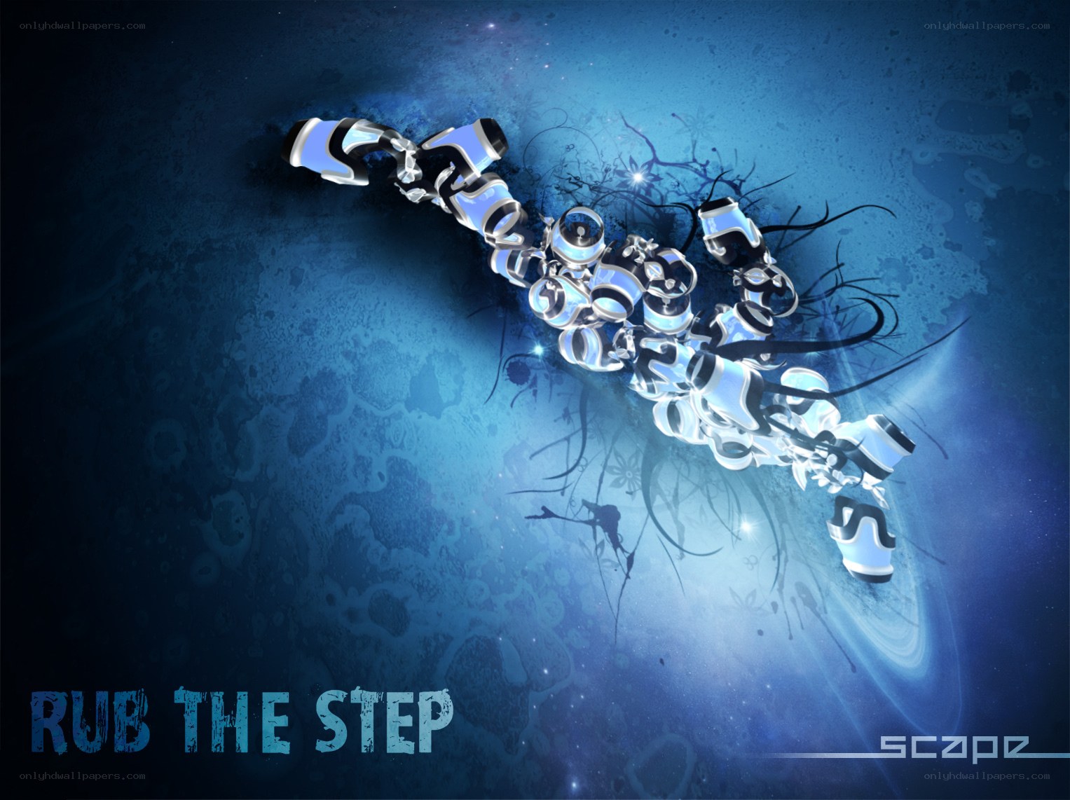 abstract digital art with text