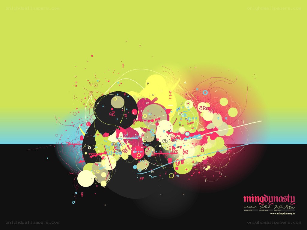 abstract digital art with text