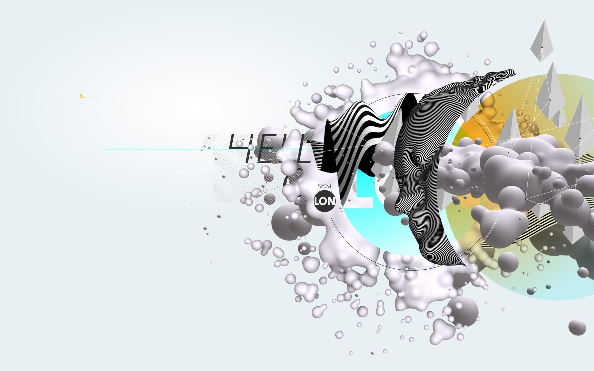 abstract digital art with text