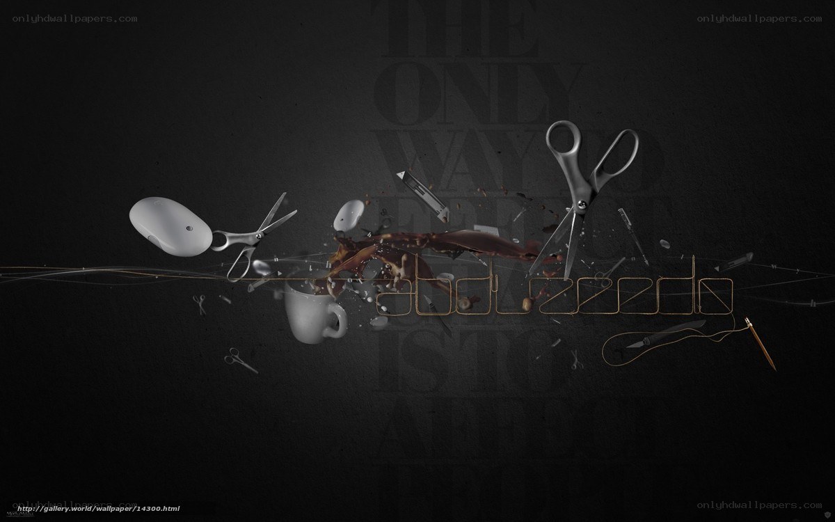 abstract digital art with tools