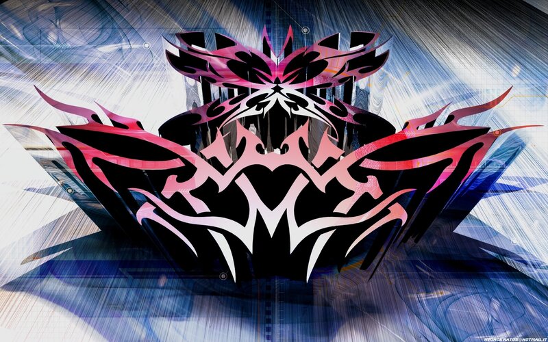 abstract digital art with tribal design