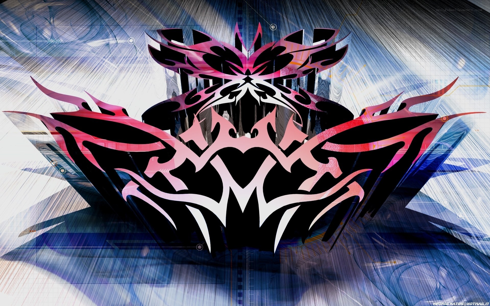 abstract digital art with tribal design