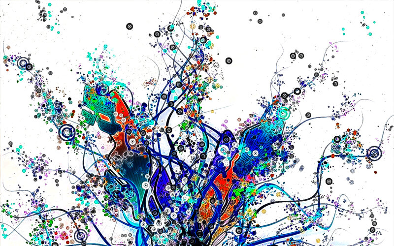 Abstract digital art with vibrant colors
