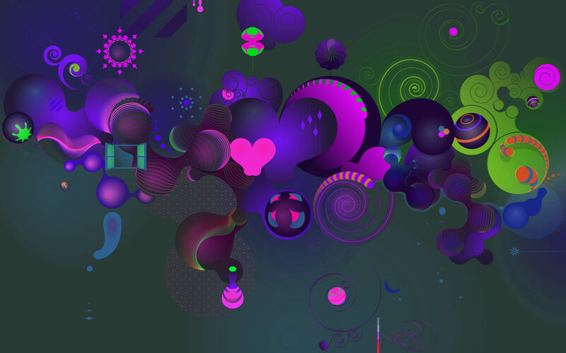 Abstract digital art with vibrant colors
